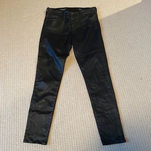 Black coated pants